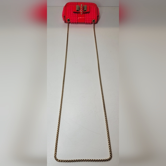 Christian Louboutin Sweet Charity Hot Pink Mini Bow Bag - Picture 9 of 13